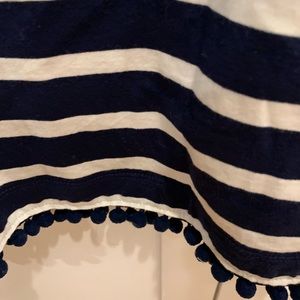 J. Crew Tops - J.Crew LS Striped tip with Pom Pom trim - NWT J. Crew Tops - J.Crew LS Striped tip with Pom Pom trim - NWT
